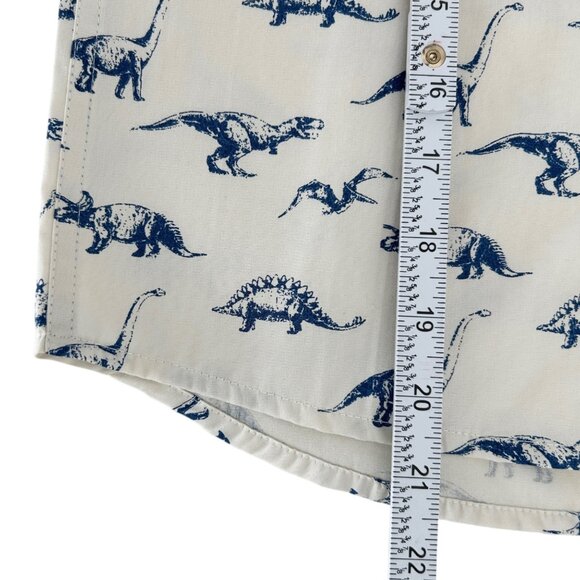 Sovereign Code Dinosaur Print Cotton Button Down Short Sleeve Shirt NWT (7) - Picture 8 of 14